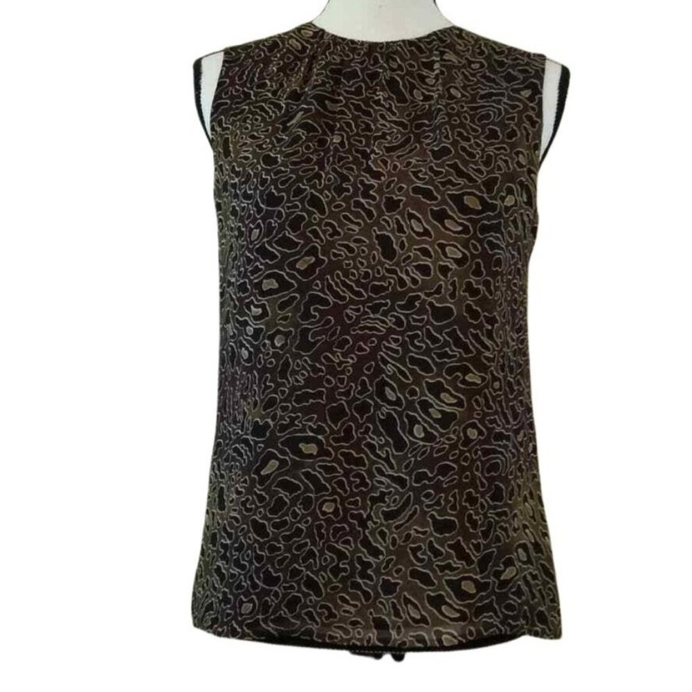 Tory Burch 100% Silk Lined Animal Print Tank